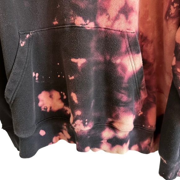 Dickies Hand Bleached Graphic Hoodie Sweatshirt Sz L One of a Kind - Picture 4 of 12